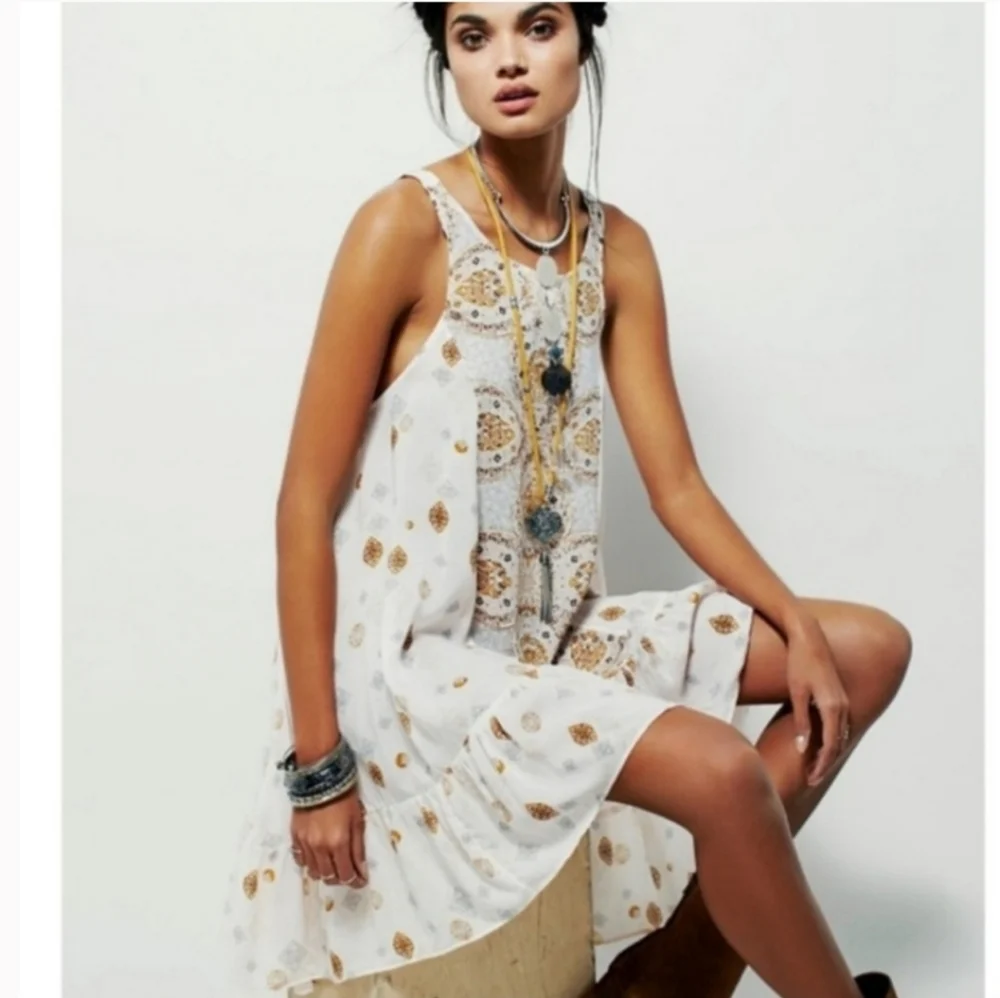 FFree People Annka Tea Combo Halter Sundress